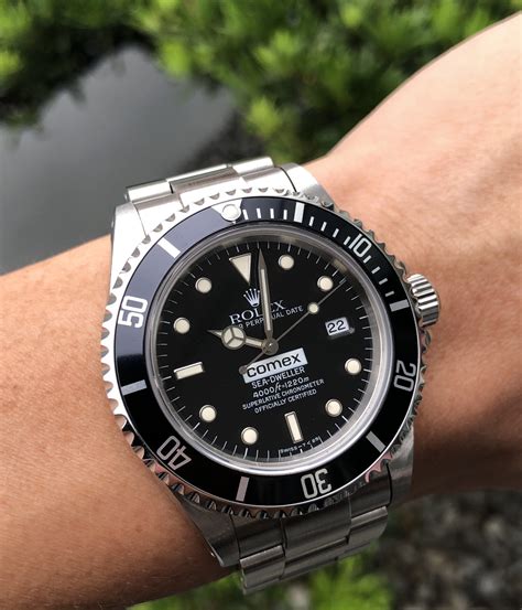 rolex 16600 on wrist|Rolex sea dweller 16600 review.